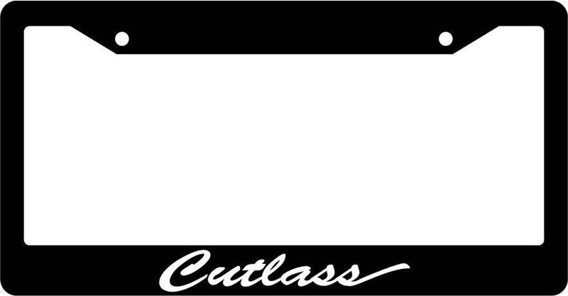 Black License Plate Frame CURSIVE CUTLASS Auto Accessory 1970  Mod-GRAPH9856236-257