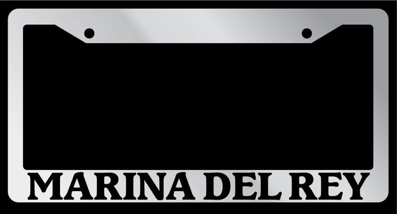 Chrome License Plate Frame Marina Del Rey Auto Accessory 979  Mod-GRAPH9856236-4461