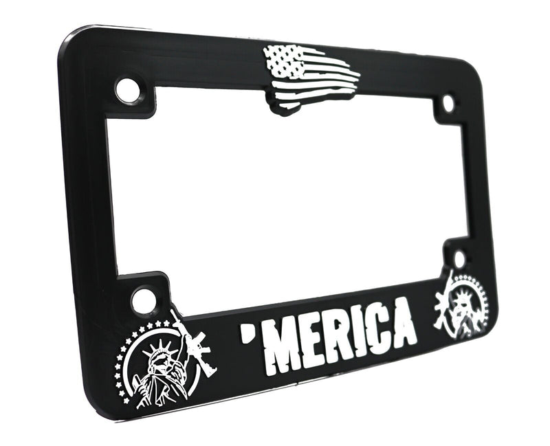 Merica for America Motorcycle License Plate Frame