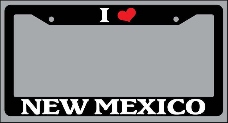 Black License Plate Frame "I Heart New Mexico" Auto Accessory Novelty 2405  Mod-GRAPH9856236-874
