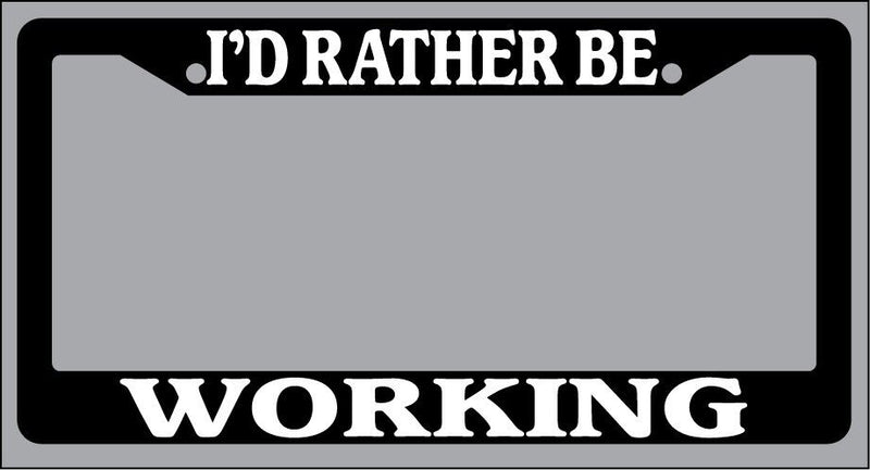 Black License Plate Frame "I&