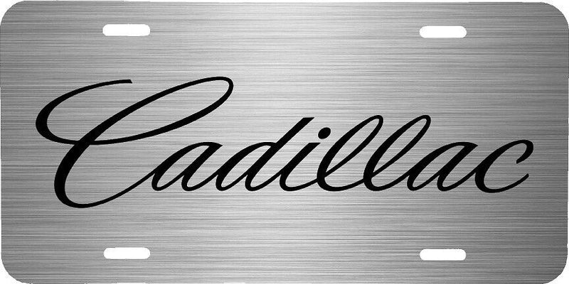 CADILLAC CTS ESCALADE XTS SRX GRAY BRUSHED LOOK VEHICLE LICENSE PLATE CAR TAG