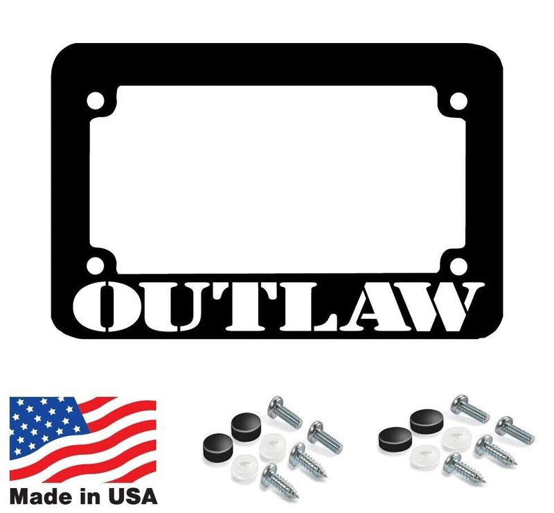 OUTLAW Motorcycle License Plate Frame