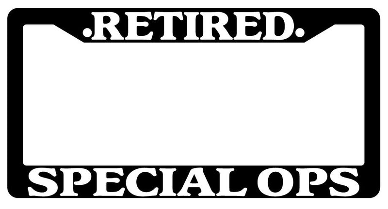 Black License Plate Frame Retired Special Ops Auto Accessory Novelty  Mod-GRAPH9856236-939