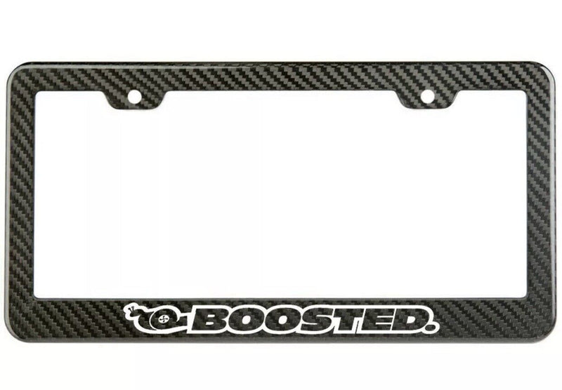 BOOSTED TURBO CARBON FIBER LOOK LICENSE PLATE FRAME