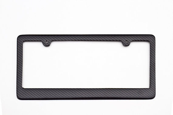 REAL 100% CARBON FIBER LICENSE Plate Frame COVER ORIGINAL 3K TWILL JDM /FF v2