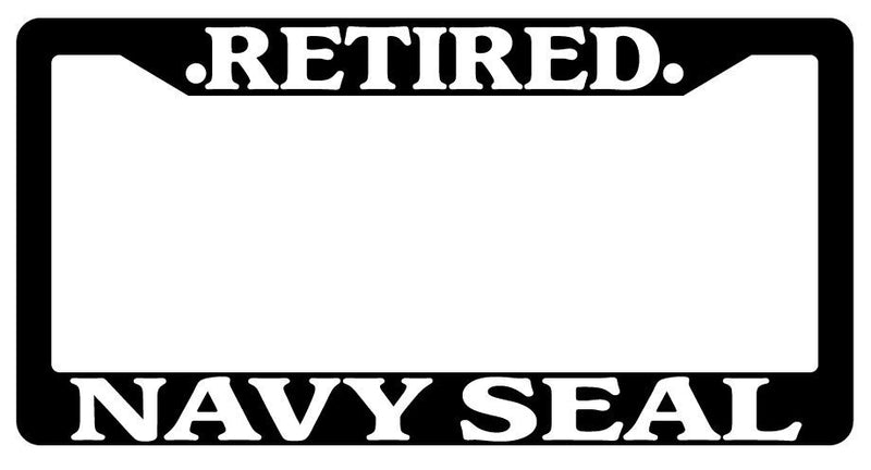 Black License Plate Frame Retired Navy Seal Auto Accessory Novelty  Mod-GRAPH9856236-934
