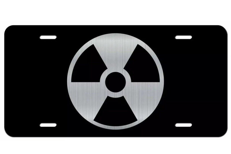 Radiation Symbol License Plate Vanity Novelty Tag Metal Car 6-Inch by 12-Inch