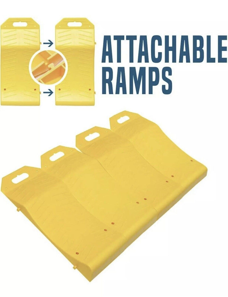 4x Tire Saver Travel Ramps Highly Visible for Flat Spot and Flat Tire