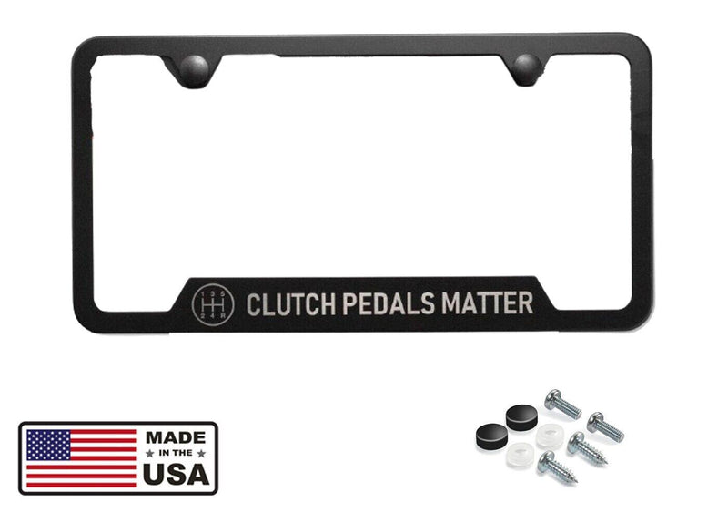 Clutch Pedals Matter Stainless Steel License Plate Frame