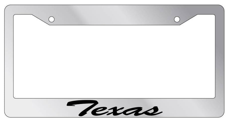 Chrome License Plate Frame CURSIVE Texas Auto Accessory Novelty  Mod-GRAPH9856236-5079