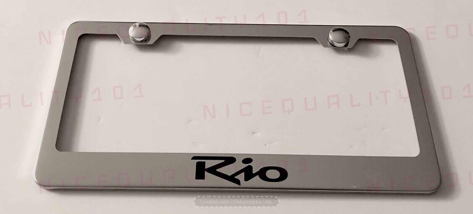 Rio Stainless Steel Chrome Finished License Plate Frame Holder