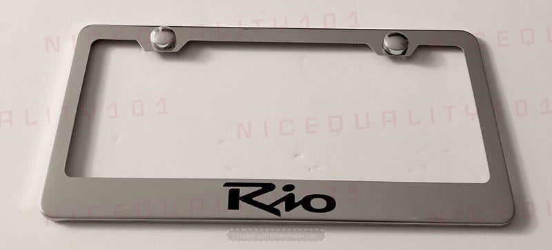Rio Stainless Steel Chrome Finished License Plate Frame Holder