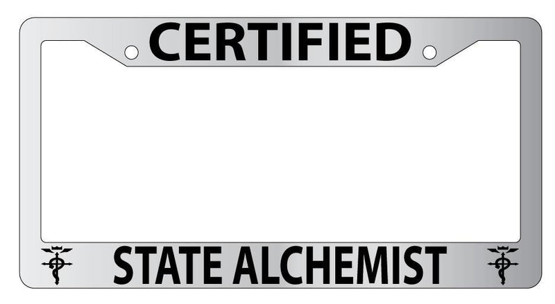Chrome License Plate Frame For Certified State Alchemist Auto Accessory Fullmetal  Mod-GRAPH9856236-6889