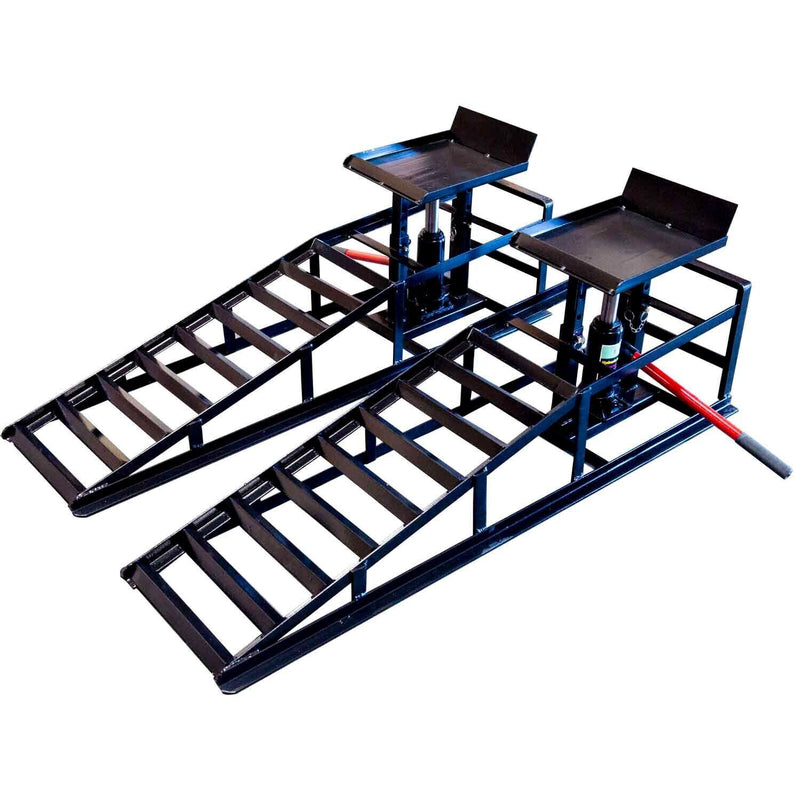 2 Hydraulic Vehicle Ramps 4,400 lb.Capacity Portable Car Repair 5 ton jack