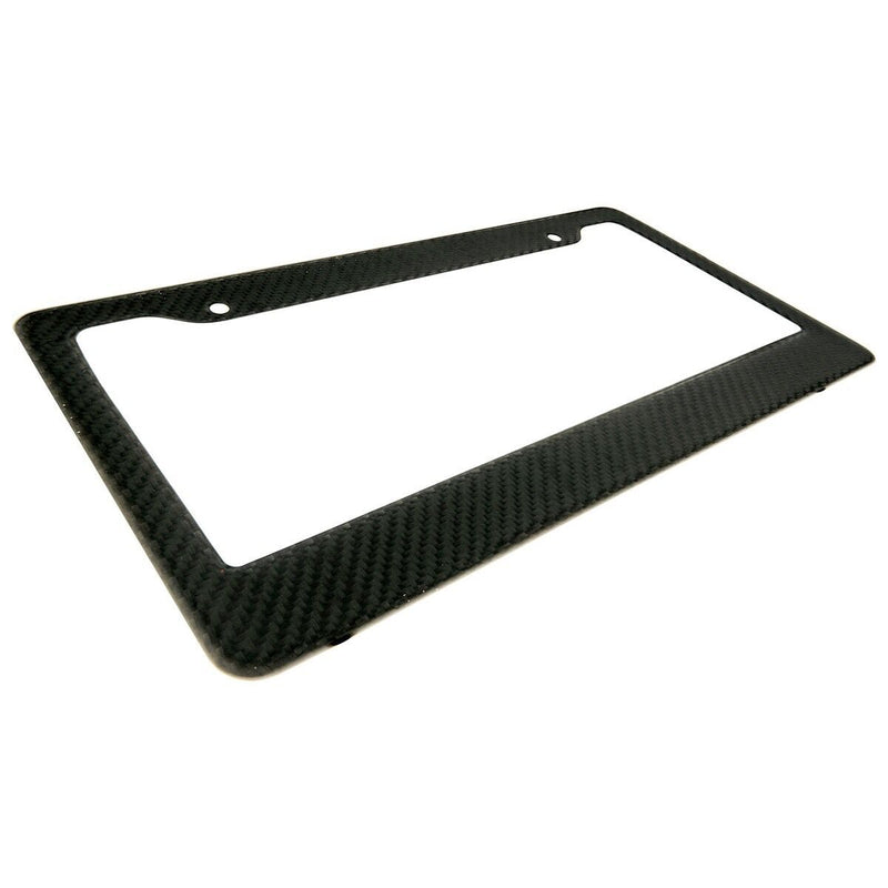 Real 100% Carbon Fiber License Plate Frame Cover Matte Finish With Screw Cap
