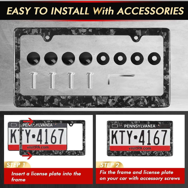 The Ultimate True Forged Carbon Fiber License Plate Frame Luxury & Strength