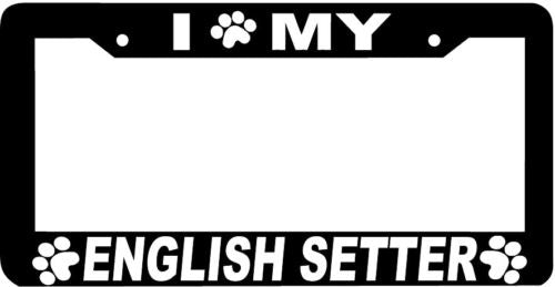 ENGLISH SETTER DOG paw print License Plate Frame