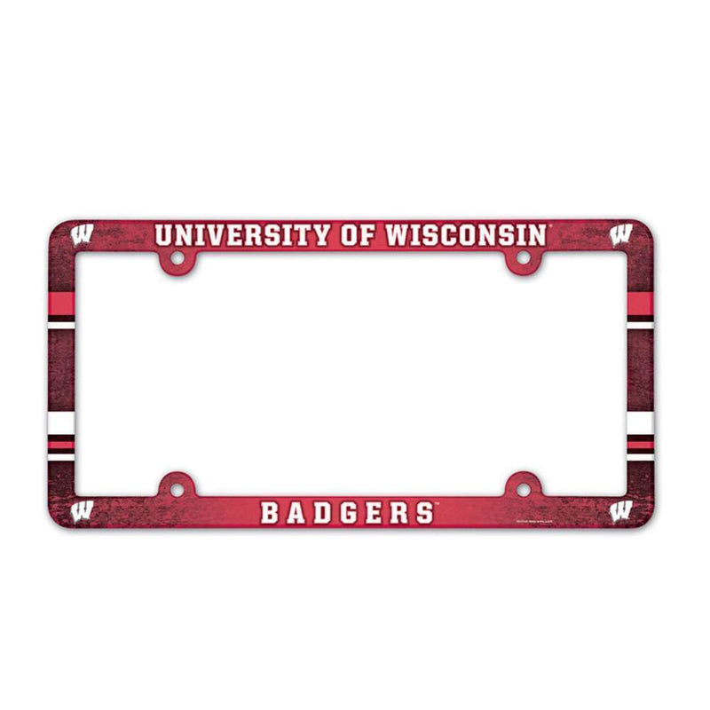 NCAA Wisconsin Badgers Plastic License Plate Frame