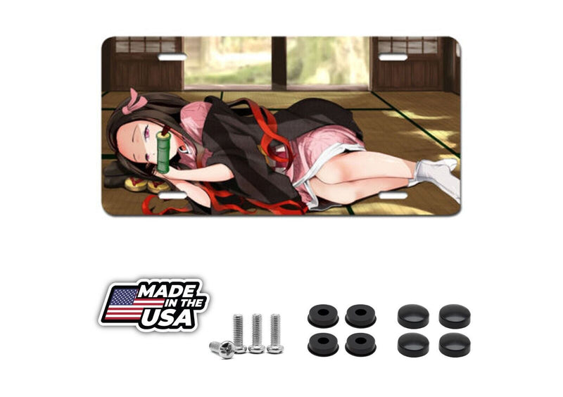 Demon Slayer Nezuko Anime Popular License Plate Auto Truck Car Tag Gift