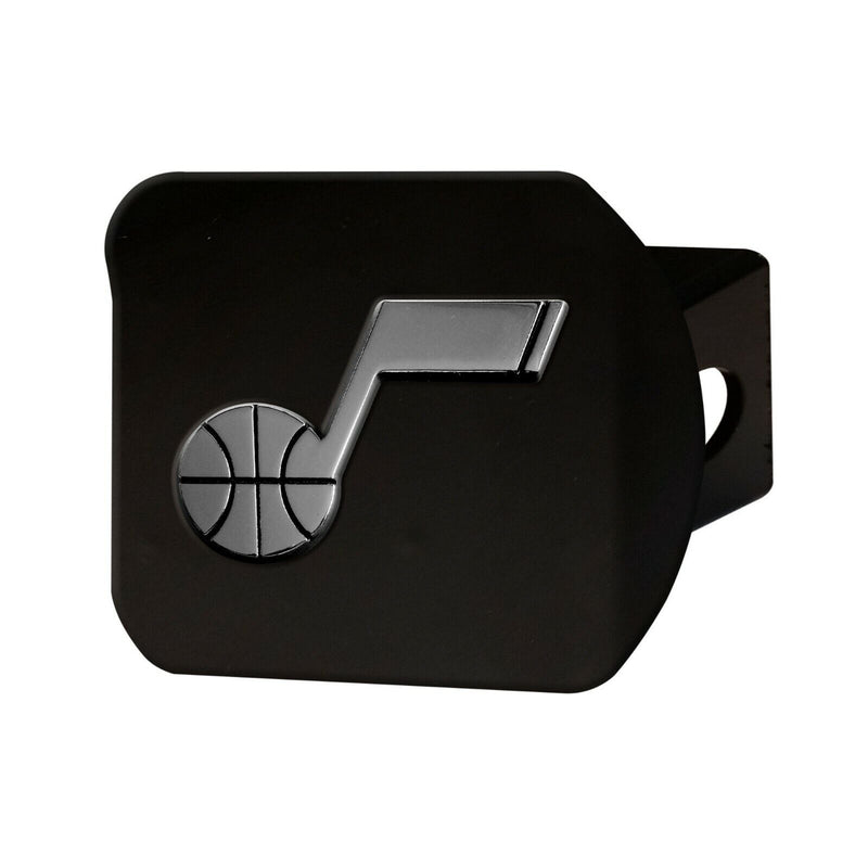 NBA Utah Jazz 3D Chrome on Black Metal Hitch Cover