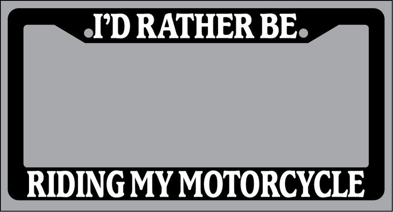 Black License Plate Frame "I&