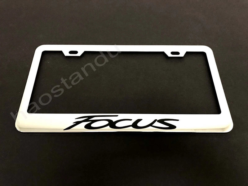 1x FOCUS STAINLESS STEEL LICENSE PLATE FRAME + Screw Caps (Style 2011-2018)*