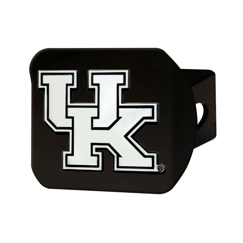 NCAA Kentucky Wildcats 3D Chrome on Black Metal Hitch Cover