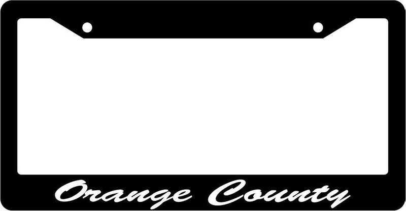 Black License Plate Frame CURSIVE Orange County Auto Accessory Novelty 2467  Mod-GRAPH9856236-2399