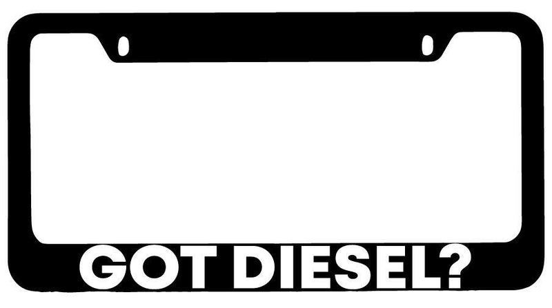 Got Diesel? Black METAL License Plate Frame  Mod-GRAPH9856236-7805