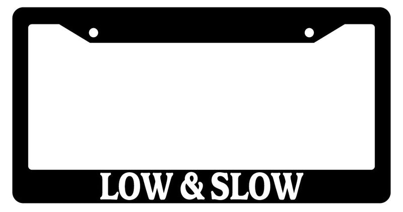 Black License Plate Frame Low &amp; Slow Auto Accessory Novelty  Mod-GRAPH9856236-1866