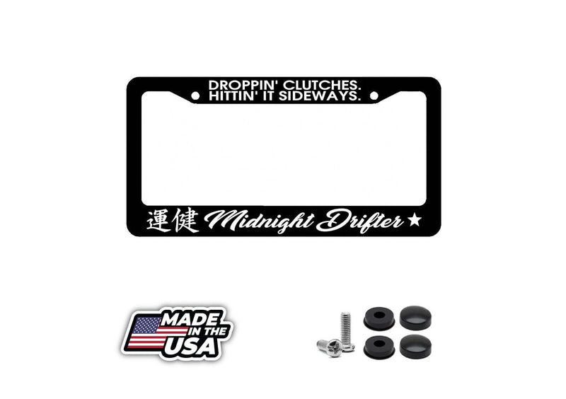 Midnight Drifter Japanese Lowered JDM Drift License Plate Frame