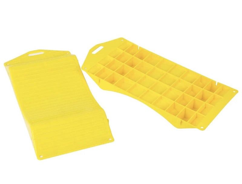 4pcs Yellow Portable Tire Saver Ramps Highly Visible for Flat Spot and Flat Tire