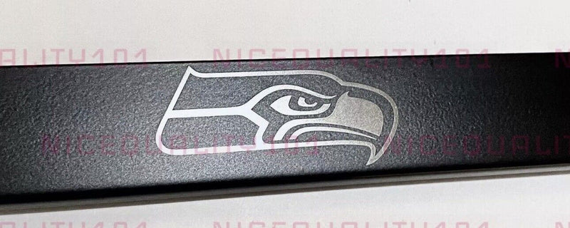 Seattle Seahawks Laser Engraved Etched Stainless Finished License Plate Frame