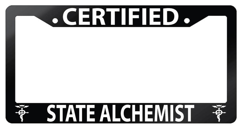 Glossy Black License Frame For Certified State Alchemist Auto Accessory Fullmetal  Mod-GRAPH9856236-7307