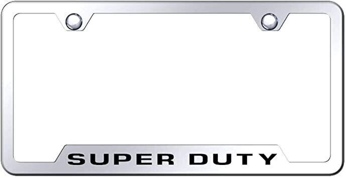 Super Duty Mirrored Chrome Notched License Plate Frame