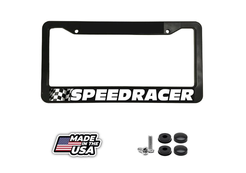 Speed Racer JDM Drift Street Race V8 Turbo Fast Furious Car License Plate Frame