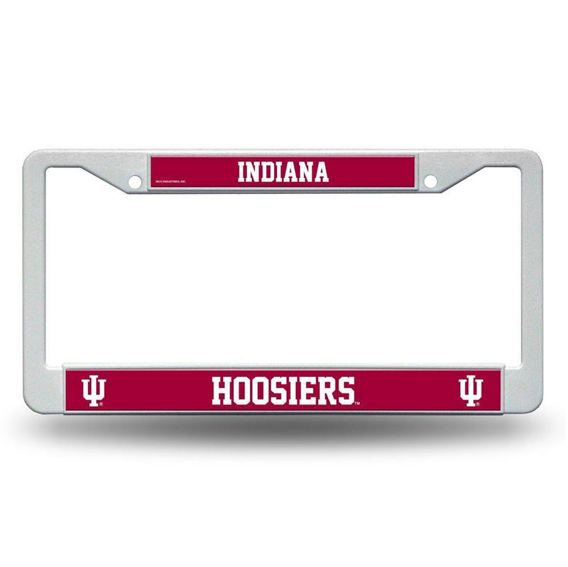 NCAA Indiana Hoosiers White Plastic License Plate Frame