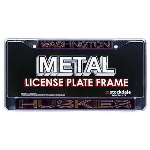 NCAA Washington Huskies Metal Inlaid Acrylic License Plate Frame 971473560530