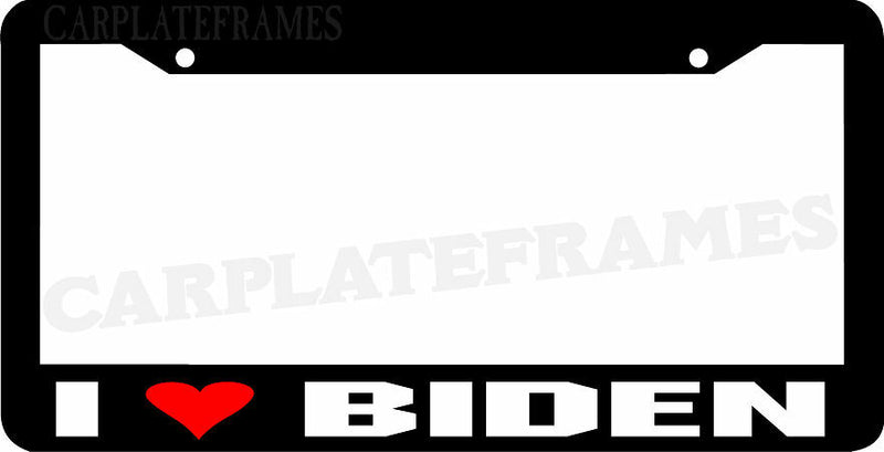 I LOVE BIDEN License Plate Frame