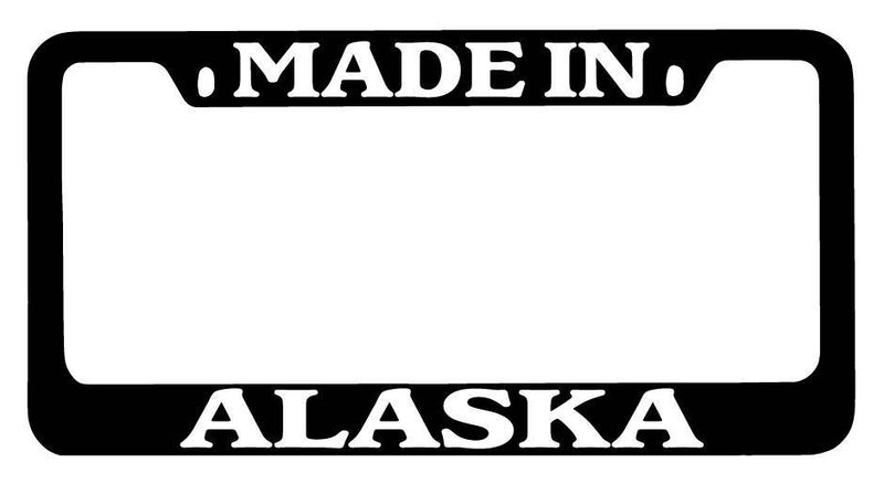 Black METAL License Plate Frame Made in Alaska Auto Accessory 1043  Mod-GRAPH9856236-9127