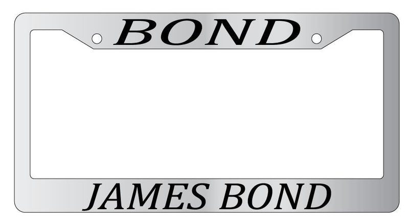Chrome License Plate Frame BOND JAMES BOND Auto Accessory 652  Mod-GRAPH9856236-6838