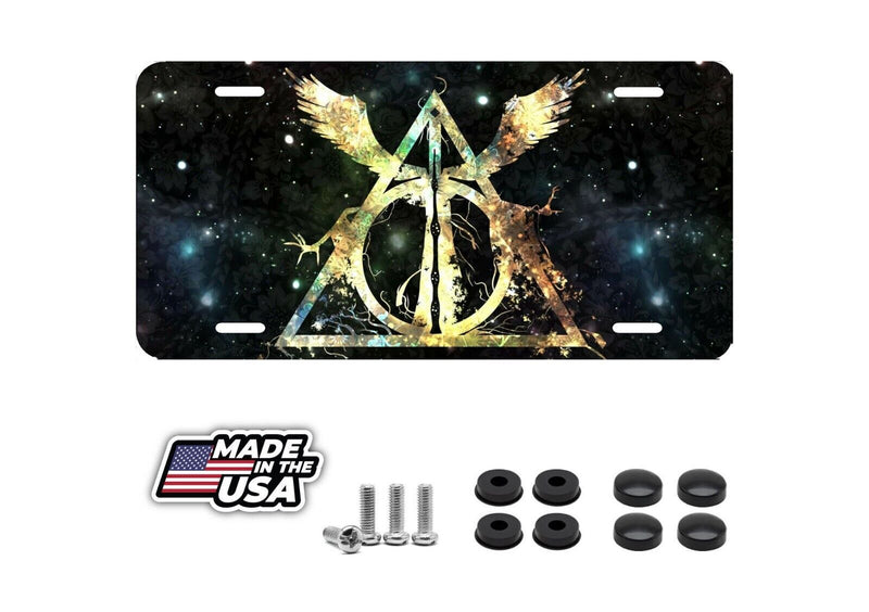 The Deathly Hallows , License Plate New Car Tag Metal Aluminum, USA
