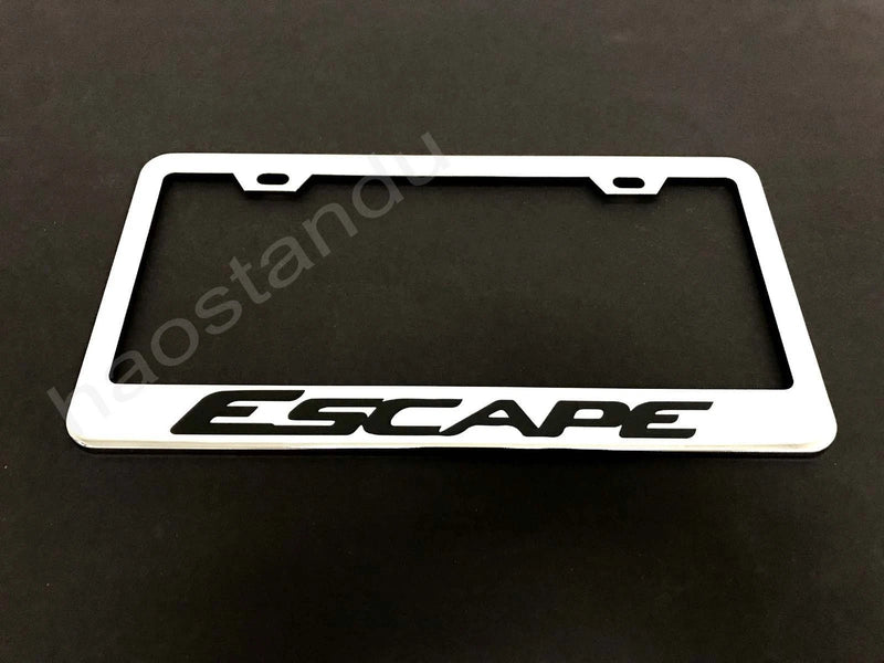 1x ESCAPE STAINLESS STEEL LICENSE PLATE FRAME + Screw Caps*