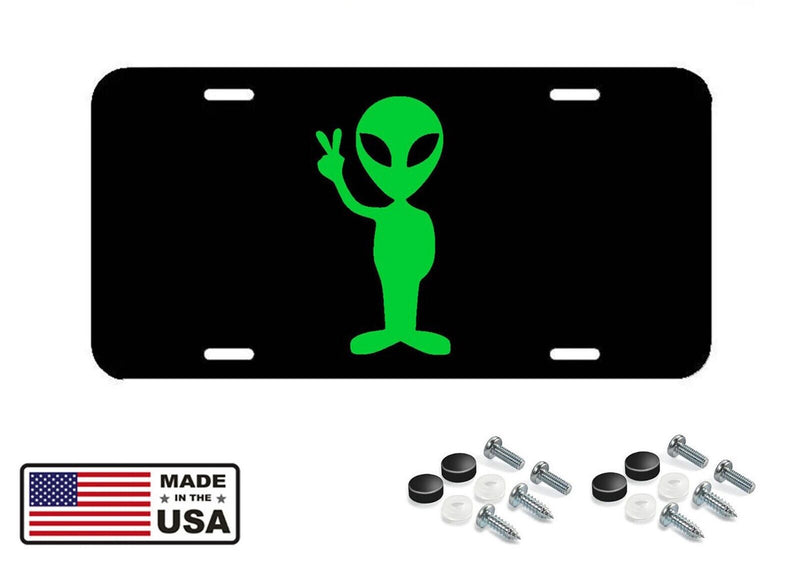 Alien License Plate Frame - Cover for Car Truck SUV Peace
