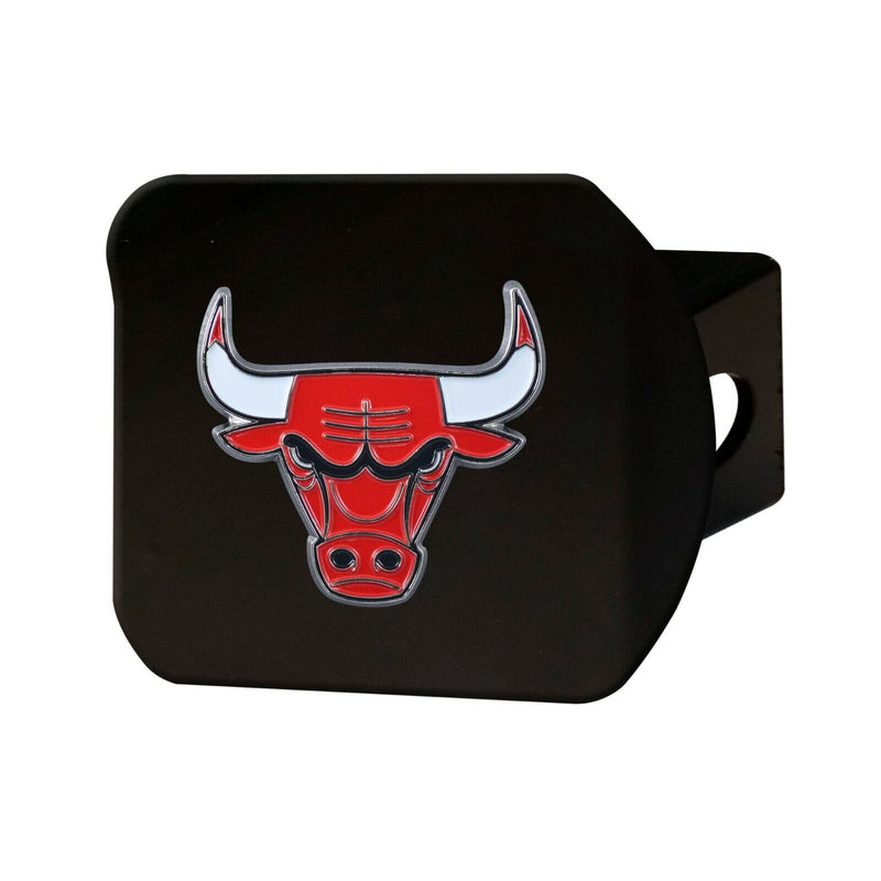 NBA Chicago Bulls 3D Color on Black Metal Hitch Cover