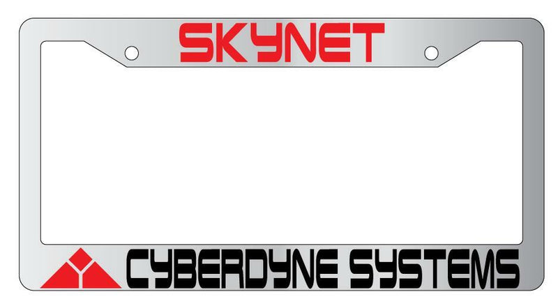 Skynet For Cyberdyne Systems Chrome Plastic License PlateFrame Terminator  Mod-GRAPH9856236-5199