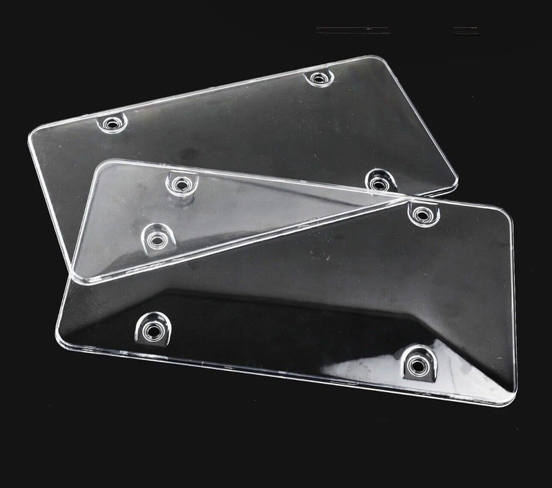 License Plates Shields 2 Pack Frame Covers Clear Bubble Protector For US Plate v1