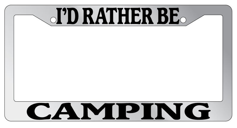 Chrome METAL License Plate Frame I&