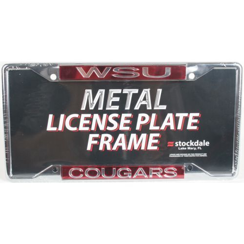 NCAA Washington State Cougars Metal Inlaid Acrylic License Plate Frame